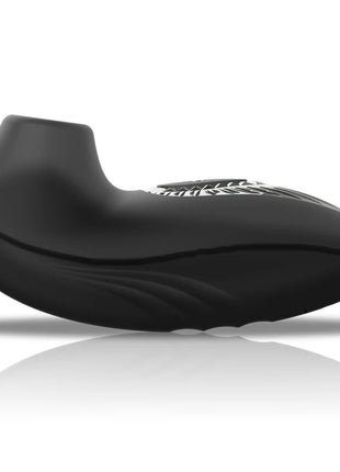 Schwarzer silikonvibrator black&silver drake deluxe mit geschwungener form und dezenter oberflächenstruktur