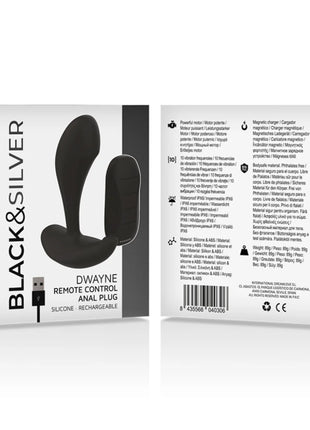 BLACK&SILVER - DWAYNE ANAL PLUG - FERNBEDIENUNG - Prostata-Vibratoren