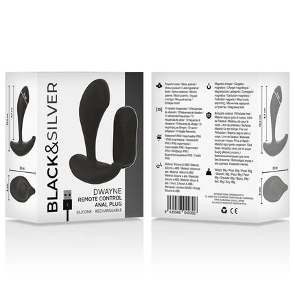 BLACK&SILVER - DWAYNE ANAL PLUG - FERNBEDIENUNG - Prostata-Vibratoren