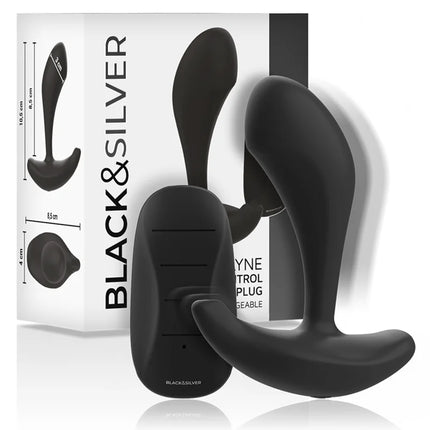 BLACK&SILVER - DWAYNE ANAL PLUG - FERNBEDIENUNG - Prostata-Vibratoren