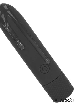 BLACK & SILVER - GERI USB WIEDERAUFLADBARER VIBRIERENDER BULLET 8 VIBRATIONEN SCHWARZ 10 X 2,2 CM - Vibrierende Kugeln