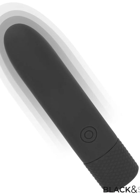 BLACK & SILVER - GERI USB WIEDERAUFLADBARER VIBRIERENDER BULLET 8 VIBRATIONEN SCHWARZ 10 X 2,2 CM - Vibrierende Kugeln