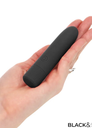 BLACK & SILVER - GERI USB WIEDERAUFLADBARER VIBRIERENDER BULLET 8 VIBRATIONEN SCHWARZ 10 X 2,2 CM - Vibrierende Kugeln