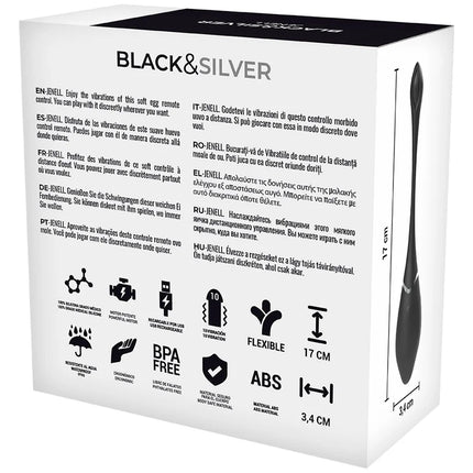 BLACK&SILVER - JENELL VIBRIEREI - Vibrierendes Ei