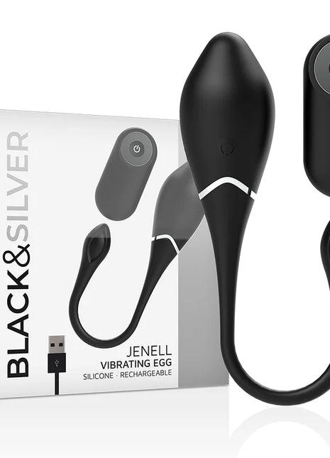 BLACK&SILVER - JENELL VIBRIEREI - Vibrierendes Ei