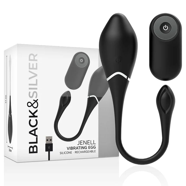 BLACK&SILVER - JENELL VIBRIEREI - Vibrierendes Ei