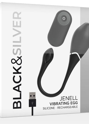 BLACK&SILVER - JENELL VIBRIEREI - Vibrierendes Ei