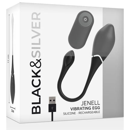 BLACK&SILVER - JENELL VIBRIEREI - Vibrierendes Ei