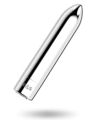 Ein silberner b&s kailan 2 vibrierender magnetkugel vibrator mit glattem metallischem finish und abgerundetem design