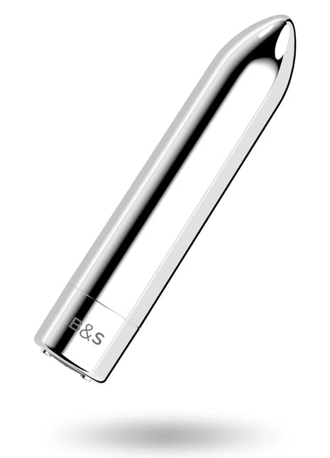 Ein silberner b&s kailan 2 vibrierender magnetkugel vibrator mit glattem metallischem finish und abgerundetem design