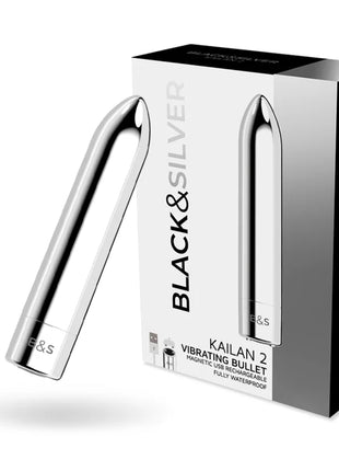Silver metallic kailan 2 silber vibrierende magnetkugel mit schlankem zylindrischem design und magnetischem usb ladefeature