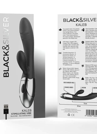 BLACK&SILVER - KALEB STIMULIERENDE VIBE - Rabbit-Vibrator