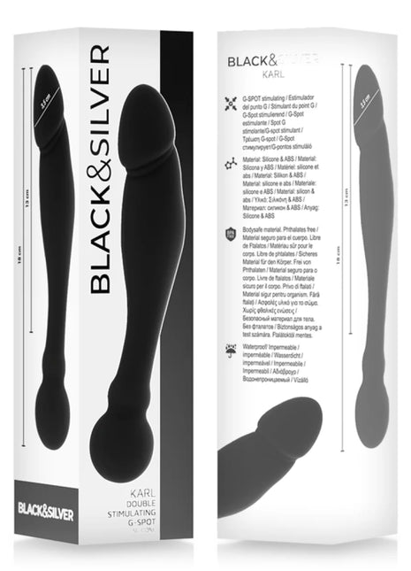 BLACK&SILVER - KARL G-PUNKT-STIMULIERENDER DILDO 18 CM - Anal-Dildo
