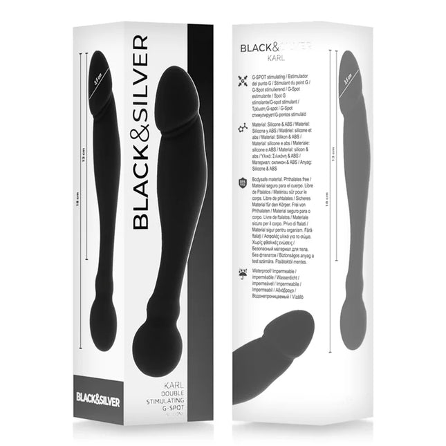 BLACK&SILVER - KARL G-PUNKT-STIMULIERENDER DILDO 18 CM - Anal-Dildo