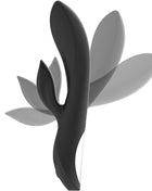 Schwarz silber kaultz touch control vibrator mit zentralem stiel und mehreren blattförmigen verlängerungen