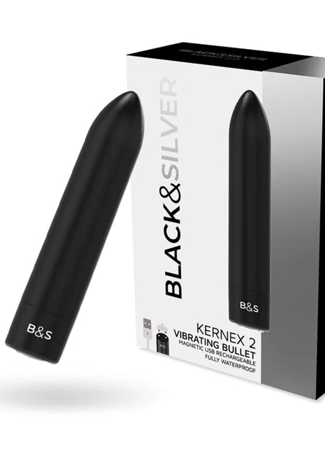 BLACK&SILVER - KERNEX 2 SCHWARZ VIBRIERENDE MAGNETKUGEL - Vibrierende Kugeln