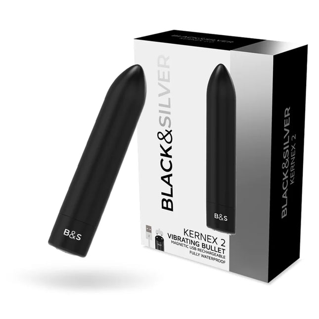 BLACK&SILVER - KERNEX 2 SCHWARZ VIBRIERENDE MAGNETKUGEL - Vibrierende Kugeln