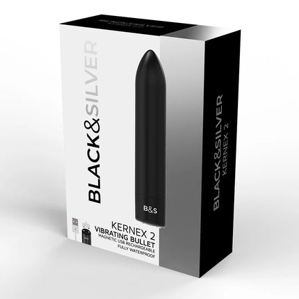 BLACK&SILVER - KERNEX 2 SCHWARZ VIBRIERENDE MAGNETKUGEL - Vibrierende Kugeln