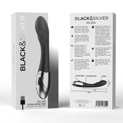 BLACK&SILVER - KILIAN STIMULIERENDE VIBE - G-Punkt-Vibrator