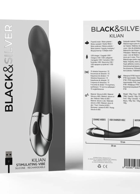 BLACK&SILVER - KILIAN STIMULIERENDE VIBE - G-Punkt-Vibrator