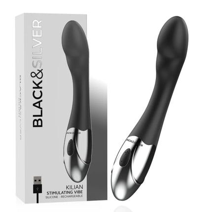 BLACK&SILVER - KILIAN STIMULIERENDE VIBE - G-Punkt-Vibrator