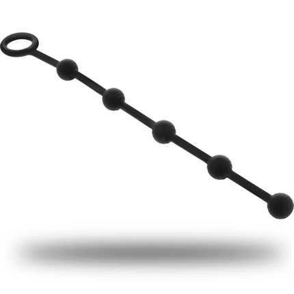 BLACK&SILVER - KORG ANAL ROSENKRANZ SILIKON INITIATION 21 CM - Analketten