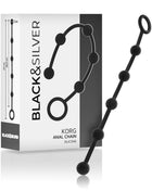 BLACK&SILVER - KORG ANAL ROSENKRANZ SILIKON INITIATION 21 CM - Analketten