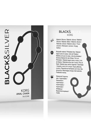 BLACK&SILVER - KORG ANAL ROSENKRANZ SILIKON INITIATION 21 CM - Analketten