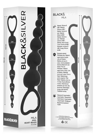 BLACK&SILVER - MILA ANAL-HERZKETTE 18 CM - Analketten