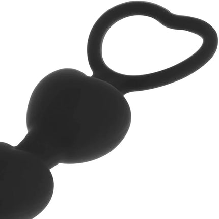BLACK&SILVER - MILA ANAL-HERZKETTE 18 CM - Analketten