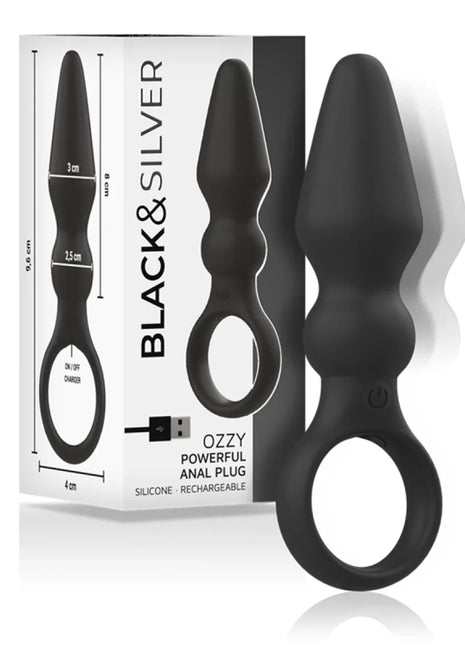BLACK&SILVER - OZZY LEISTUNGSSTARKER ANALPLUG - Anal-Vibratoren