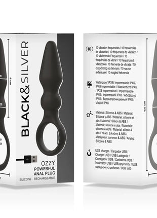 BLACK&SILVER - OZZY LEISTUNGSSTARKER ANALPLUG - Anal-Vibratoren