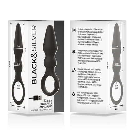 BLACK&SILVER - OZZY LEISTUNGSSTARKER ANALPLUG - Anal-Vibratoren