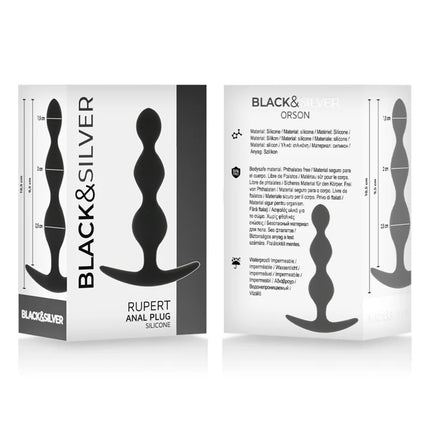 BLACK&SILVER - RUPERT ANALKUGELKETTE 10 CM - Analkugeln