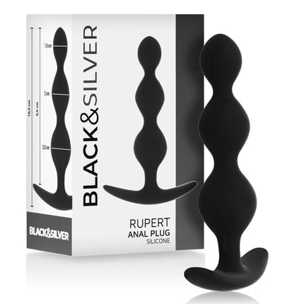 BLACK&SILVER - RUPERT ANALKUGELKETTE 10 CM - Analkugeln