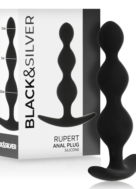 BLACK&SILVER - RUPERT ANALKUGELKETTE 10 CM - Analkugeln