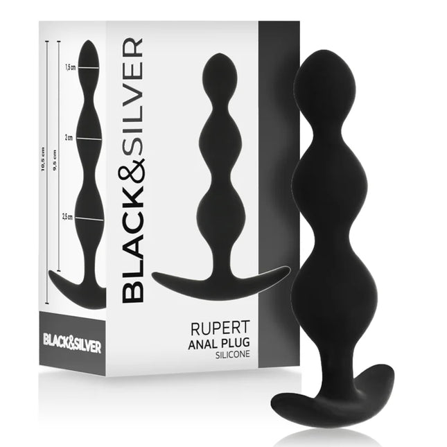 BLACK&SILVER - RUPERT ANALKUGELKETTE 10 CM - Analkugeln