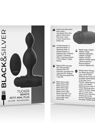 BLACK&SILVER - TUCKER KLEINE ANALSTECKER - MIT FERNBEDIENUNG - Anal-Vibratoren