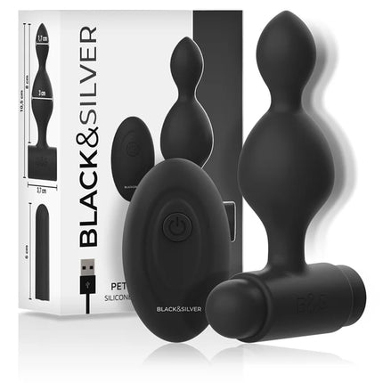 BLACK&SILVER - TUCKER KLEINE ANALSTECKER - MIT FERNBEDIENUNG - Anal-Vibratoren
