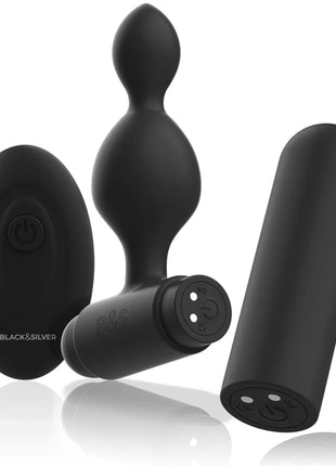 BLACK&SILVER - TUCKER KLEINE ANALSTECKER - MIT FERNBEDIENUNG - Anal-Vibratoren