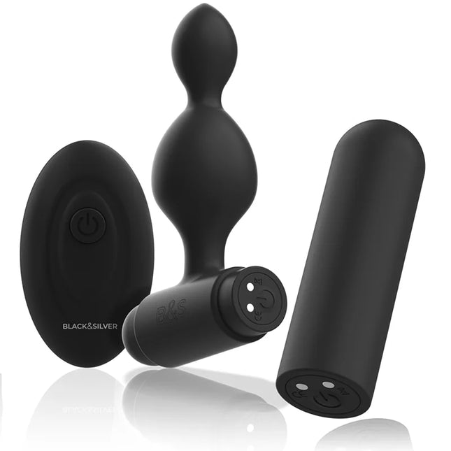 BLACK&SILVER - TUCKER KLEINE ANALSTECKER - MIT FERNBEDIENUNG - Anal-Vibratoren