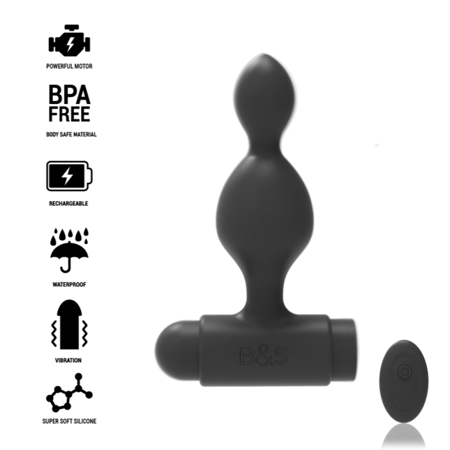 BLACK&SILVER - TUCKER KLEINE ANALSTECKER - MIT FERNBEDIENUNG - Anal-Vibratoren