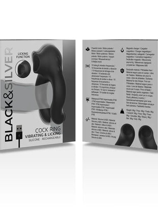 BLACK&SILVER - VIBRATORRING AUS SILIKON - 3 MOTOREN - SCHWARZ - Penisring für Paare