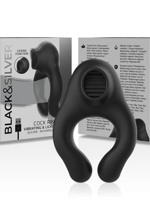 BLACK&SILVER - VIBRATORRING AUS SILIKON - 3 MOTOREN - SCHWARZ - Penisring für Paare