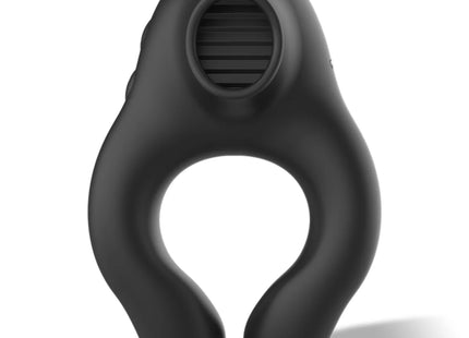 BLACK&SILVER - VIBRATORRING AUS SILIKON - 3 MOTOREN - SCHWARZ - Penisring für Paare