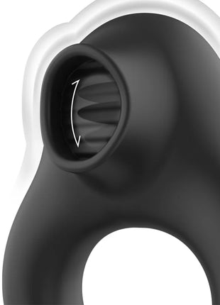 BLACK&SILVER - VIBRATORRING AUS SILIKON - 3 MOTOREN - SCHWARZ - Penisring für Paare