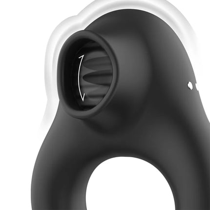 BLACK&SILVER - VIBRATORRING AUS SILIKON - 3 MOTOREN - SCHWARZ - Penisring für Paare