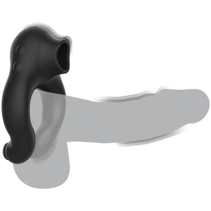 BLACK&SILVER - VIBRATORRING AUS SILIKON - 3 MOTOREN - SCHWARZ - Penisring für Paare