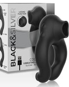 BLACK&SILVER - VIBRATORRING AUS SILIKON - 3 MOTOREN - SCHWARZ - Penisring für Paare