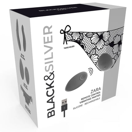 BLACK&SILVER - ZARA-STIMULATOR MIT FERNBEDIENUNG UND KOSTENLOSEM HÖSCHEN - Minivibrator